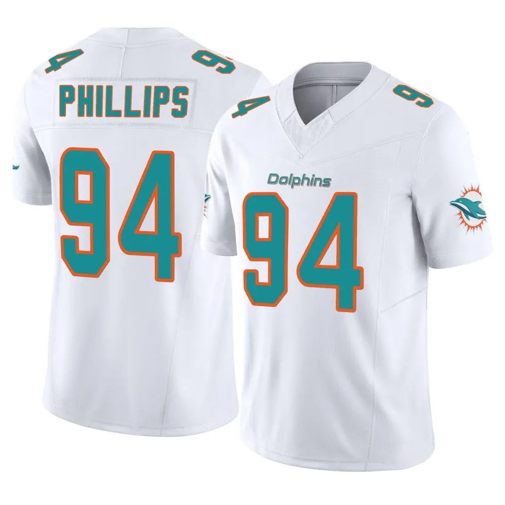 Qdoa M.Dolphins #94 Jordan Phillips Player White Limited Vapor F.U.S.E. Home Game Stitched Jerseys