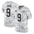 Qdoa M.Dolphins #9 Joshua Uche Player Arctic Camo Salute To Service Limited Game Stitched Jerseys