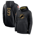Qdoa M.Dolphins #9 Joshua Uche Player Black Salute to Service Hoodies Limited Game Stitched Jerseys