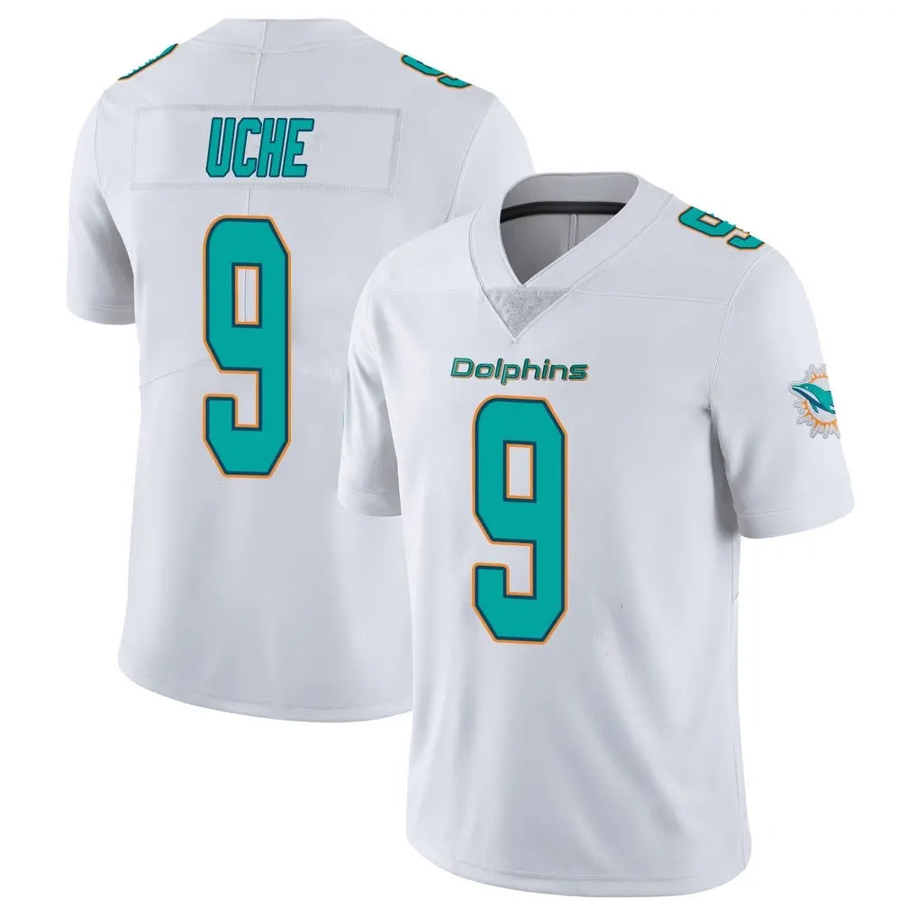 Qdoa M.Dolphins #9 Joshua Uche Player White Limited Vapor Untouchable Home Game Stitched Jerseys
