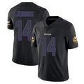 Qdoa MN.Vikings #14 Jauan Jennings Player Black Impact LImited Home Game Stitched Jerseys