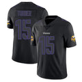 Qdoa MN.Vikings #15 Dallas Turner Player Black Impact LImited Home Game Stitched Jerseys