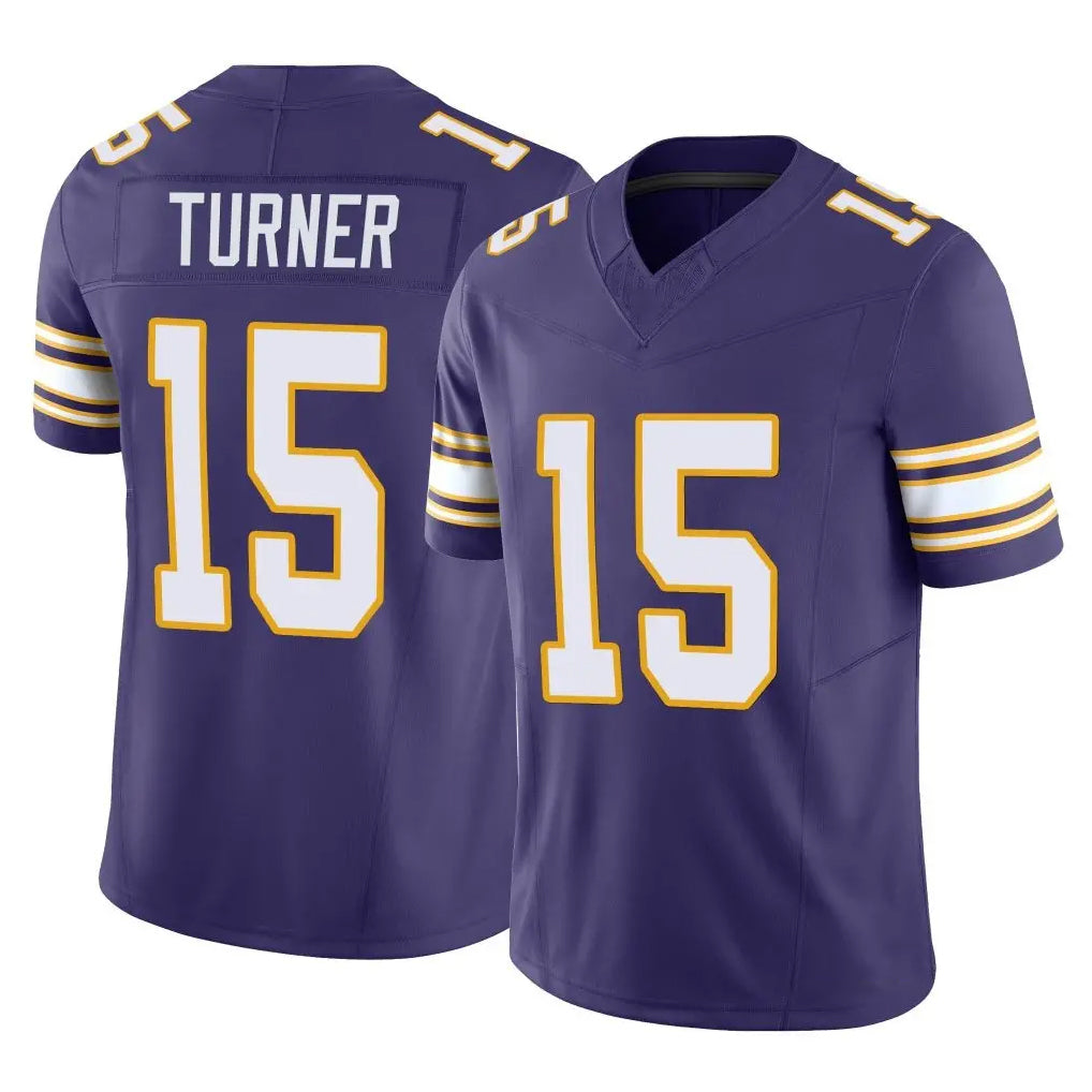 Qdoa MN.Vikings #15 Dallas Turner Player Purple Limited Classic Vapor F.U.S.E. Home Game Stitched Jerseys