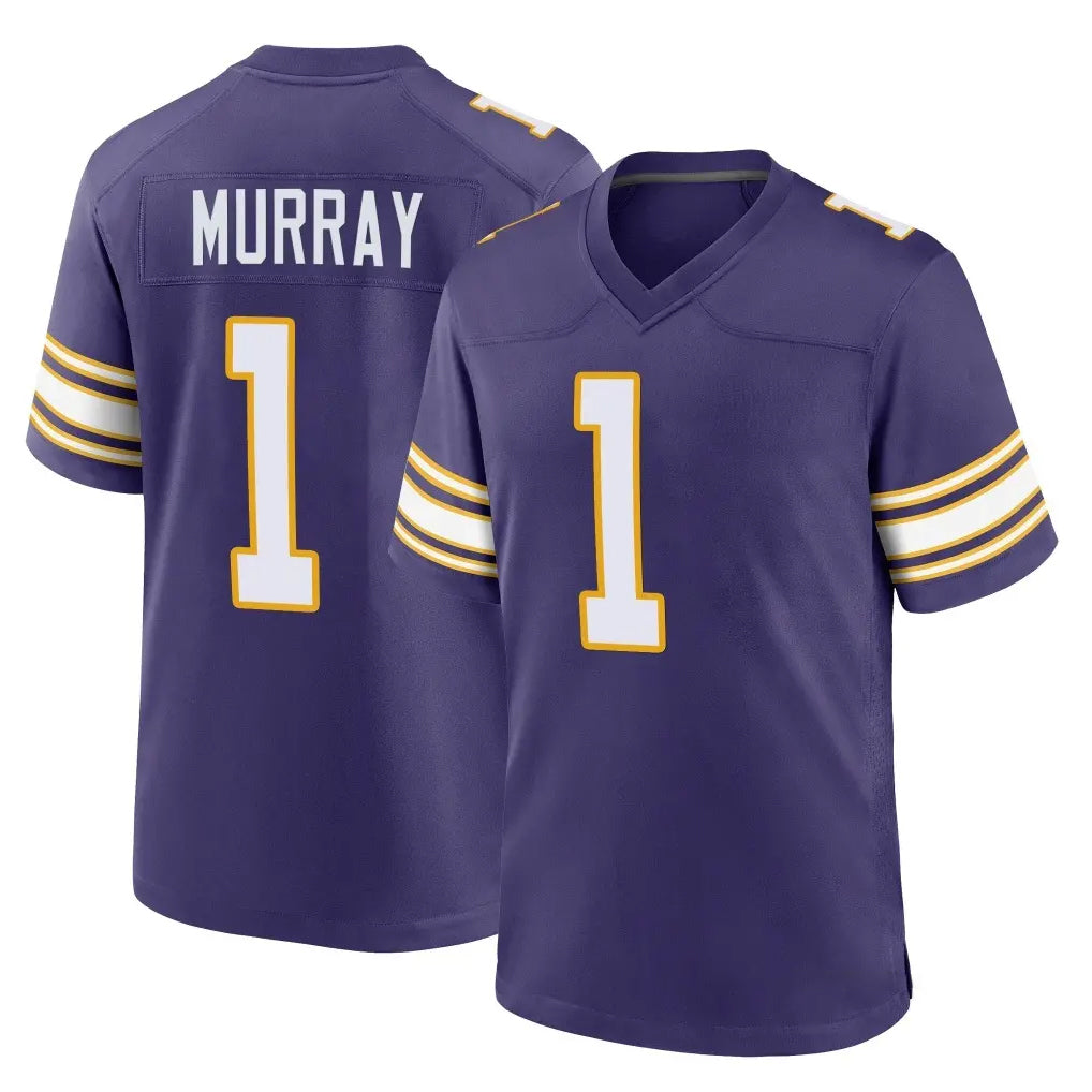 Qdoa MN.Vikings #1 Kyler Murray Player Purple Classic Home Game Stitched Jerseys