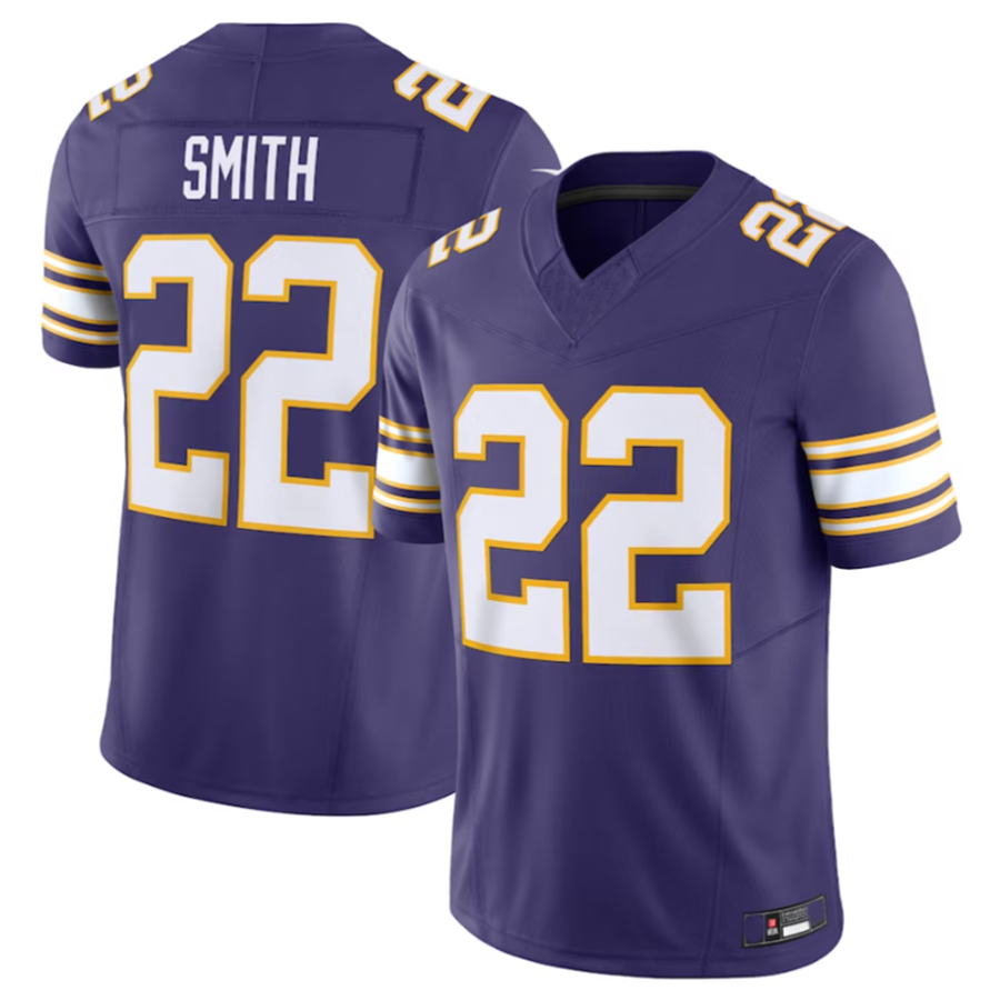 Qdoa MN.Vikings #22 Harrison Smith Purple Vapor F.U.S.E. Limited Jersey Stitched American Stitched Jerseys