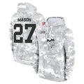 Qdoa MN.Vikings #27 Jordan Mason Player Arctic Camo Salute to Service Pullover Hoodies Limited Game Stitched Jerseys
