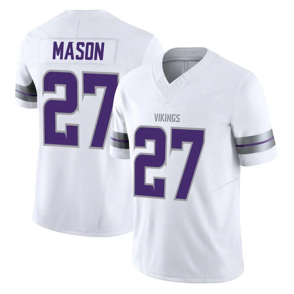 Qdoa MN.Vikings #27 Jordan Mason Player White Limited Alternate Vapor F.U.S.E. Home Game Stitched Jerseys