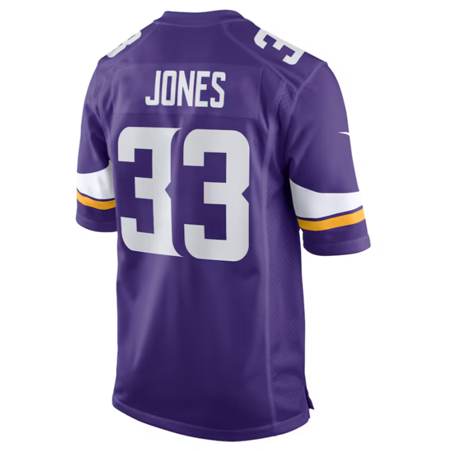 Qdoa MN.Vikings #33 Aaron Jones Purple Game Player Jersey Stitched American Stitched Jersey