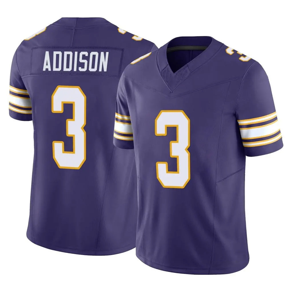 Qdoa MN.Vikings #3 Jordan Addison Player Purple Limited Classic Vapor F.U.S.E. Home Game Stitched Jerseys