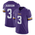 Qdoa MN.Vikings #3 Jordan Addison Player Purple Limited Vapor Untouchable Home Game Stitched Jerseys
