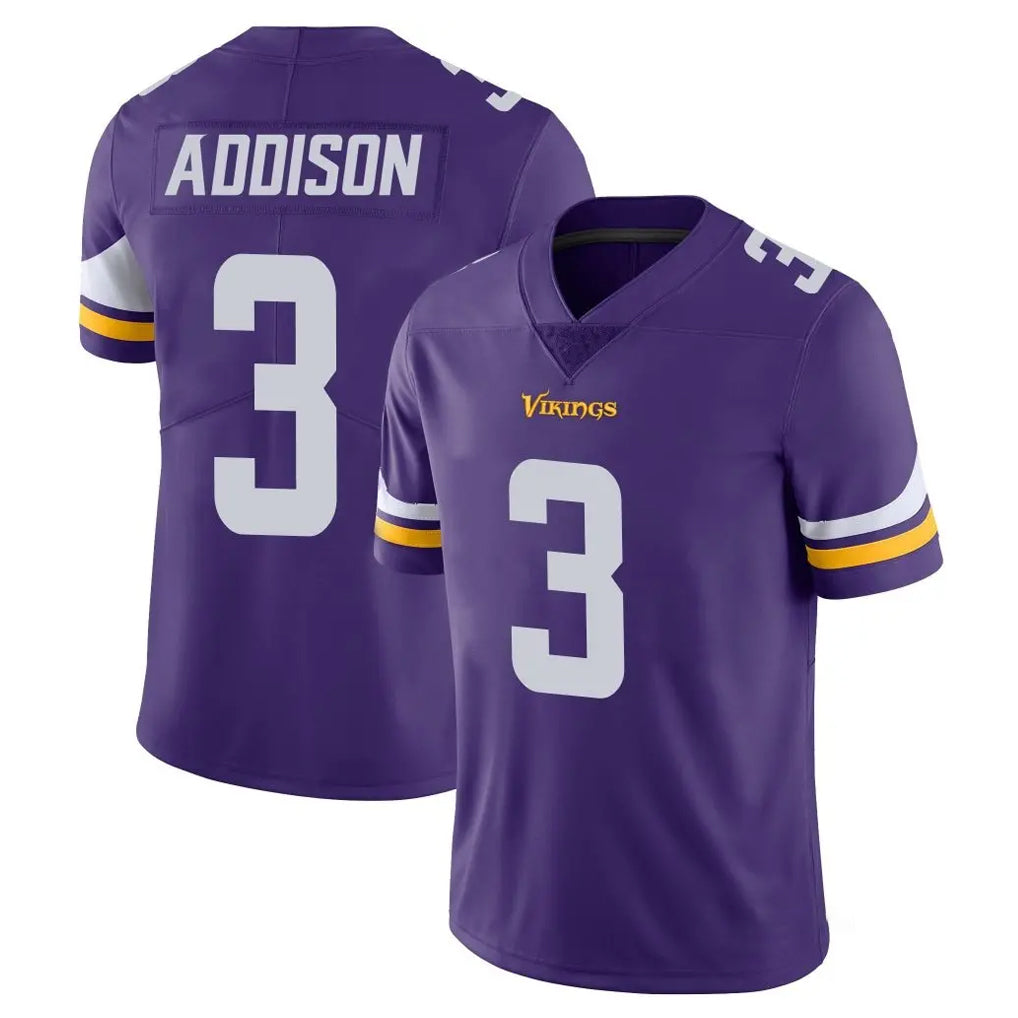 Qdoa MN.Vikings #3 Jordan Addison Player Purple Limited Vapor Untouchable Home Game Stitched Jerseys