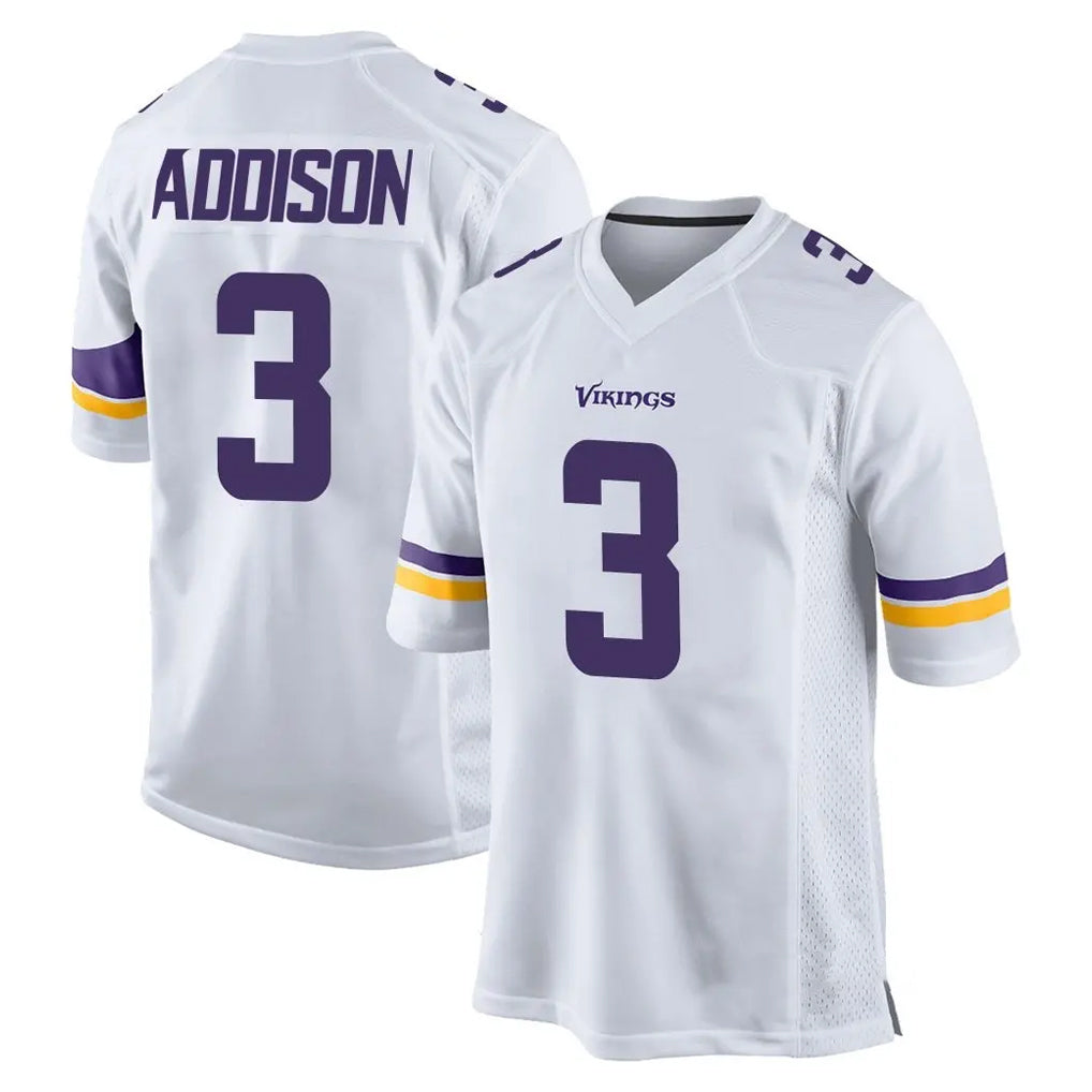 Qdoa MN.Vikings #3 Jordan Addison Player White Home Game Stitched Jerseys