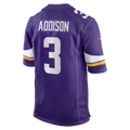 Qdoa MN.Vikings #3 Jordan Addison Purple Game Stitched Jerseys