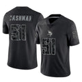 Qdoa MN.Vikings #51 Blake Cashman Player Black Reflective LImited Home Game Stitched Jerseys