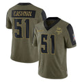 Qdoa MN.Vikings #51 Blake Cashman Player Olive Salute To Service Limited Game Stitched Jerseys
