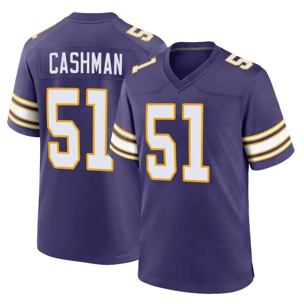 Qdoa MN.Vikings #51 Blake Cashman Player Purple Classic Home Game Stitched Jerseys