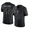 Qdoa MN.Vikings #55 Eric Wilson Player Black Reflective LImited Home Game Stitched Jerseys
