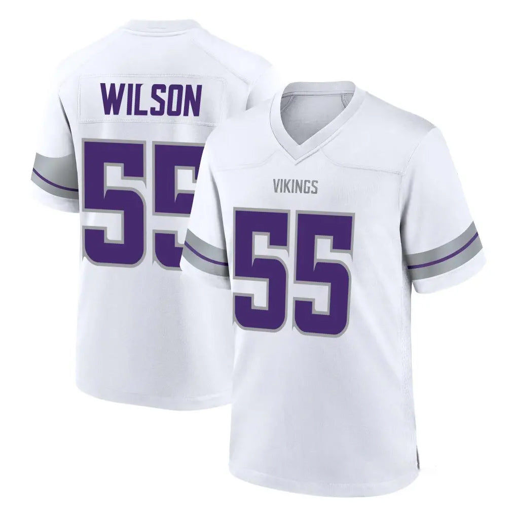 Qdoa MN.Vikings #55 Eric Wilson Player White Alternate Home Game Stitched Jerseys