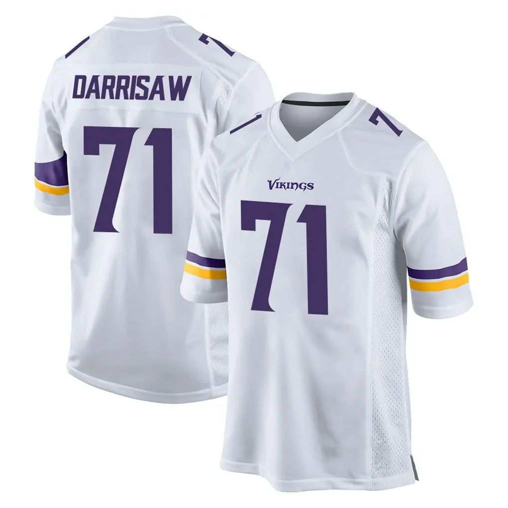 Qdoa MN.Vikings #71 Christian Darrisaw Player White Home Game Stitched Jerseys