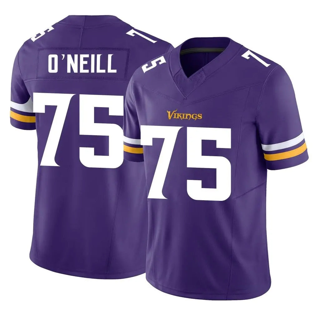 Qdoa MN.Vikings #75 Brian O'Neill Player Purple Limited Vapor F.U.S.E. Home Game Stitched Jerseys
