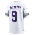 Qdoa MN.Vikings #9 J.J. McCarthy White Alternate Game Player Jersey American Stitched Jersey
