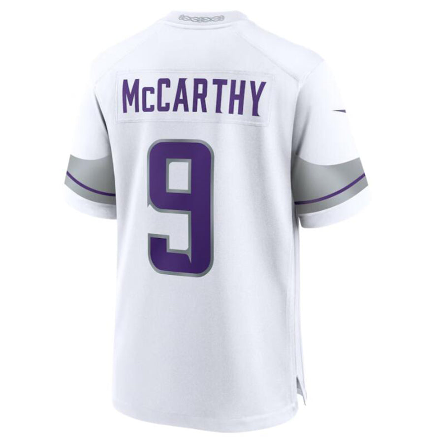 Qdoa MN.Vikings #9 J.J. McCarthy White Alternate Game Player Jersey American Stitched Jersey