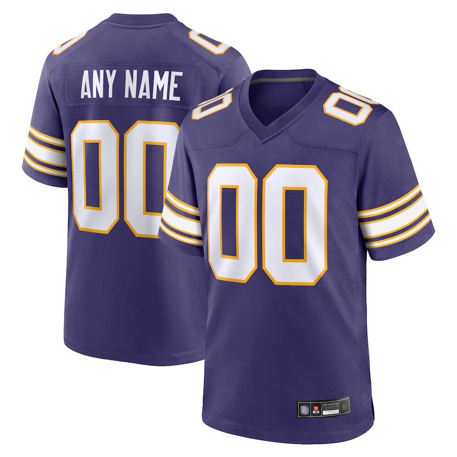 Qdoa Custom MN.Vikings Secondary Alternate Game Stitched Jerseys