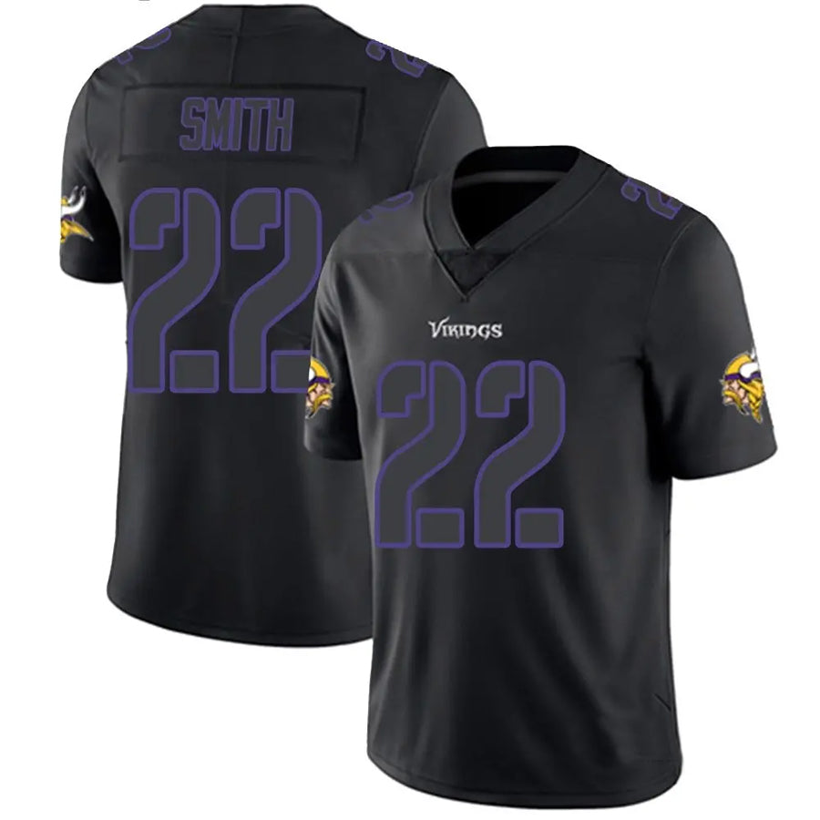 Qdoa MN.Vikings #22 Harrison Smith Player Limited Black Impact Game Stitched Jerseys