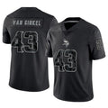 Qdoa MN.Vikings #43 Andrew Van Ginkel Player Black REFLECTIVE Limited Stitched Jerseys