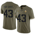Qdoa MN.Vikings #43 Andrew Van Ginkel Player Salute To Service Limited Olive Stitched Jerseys