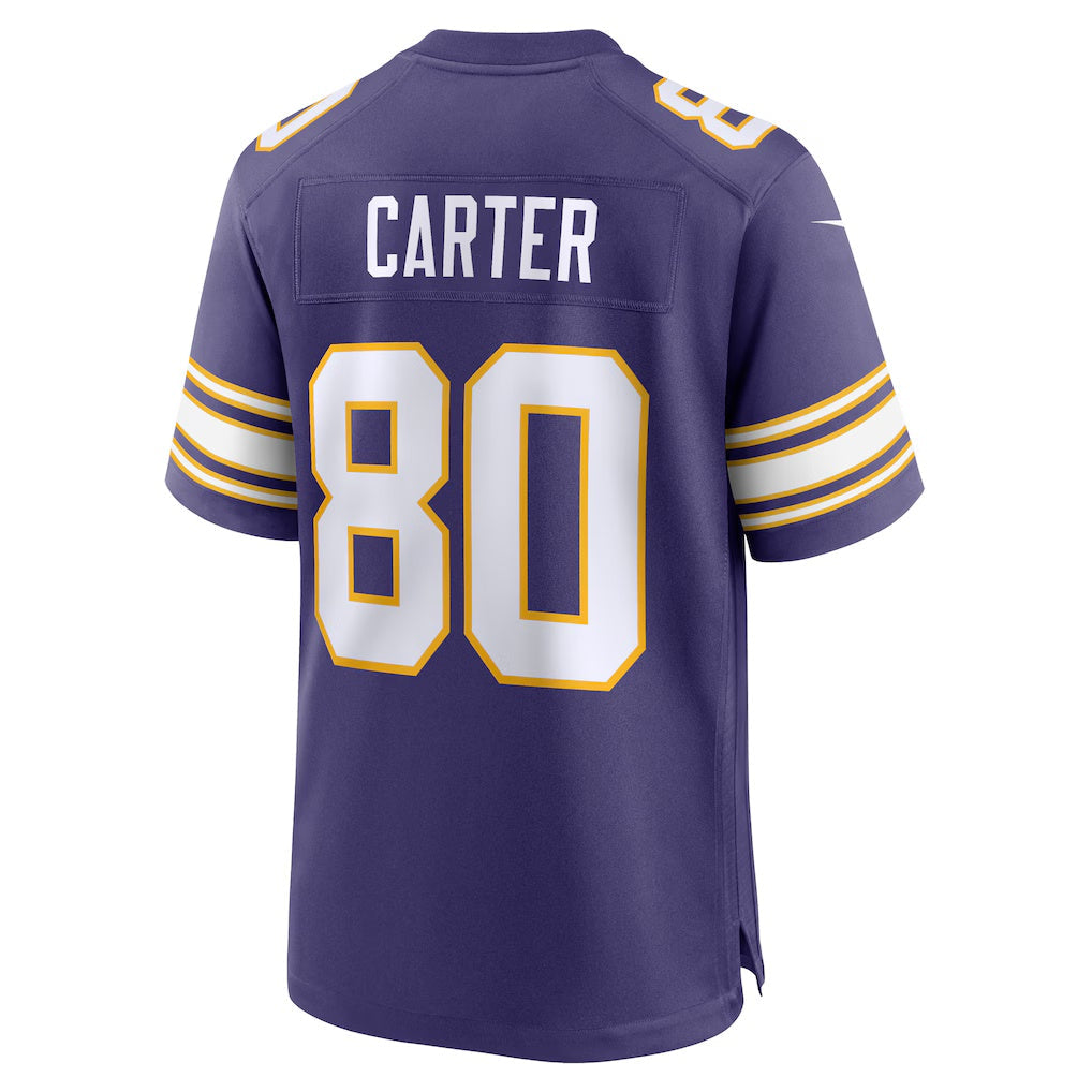 Qdoa MN.Vikings #80 Cris Carter Purple Retired Player Alternate Game Stitched Jerseys