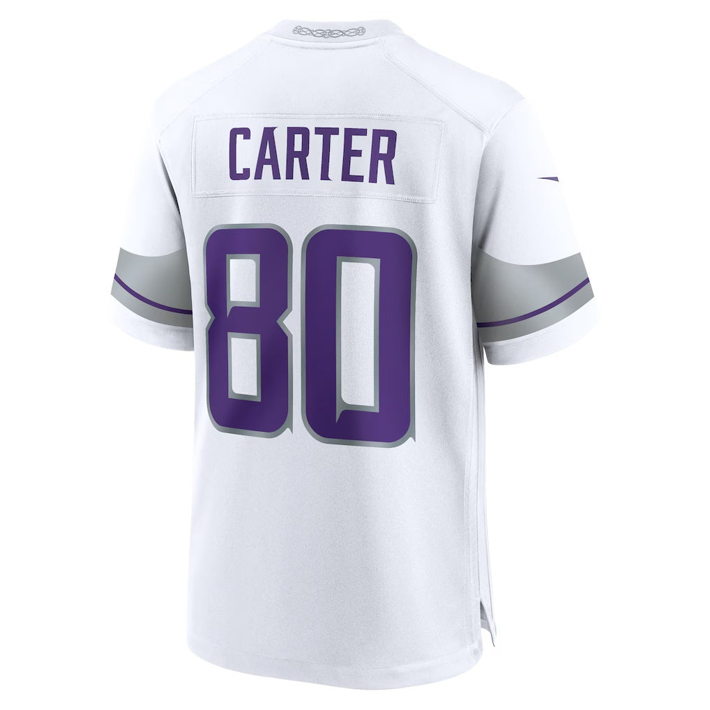 Qdoa MN.Vikings #80 Cris Carter White Alternate Retired Player Game Stitched Jerseys