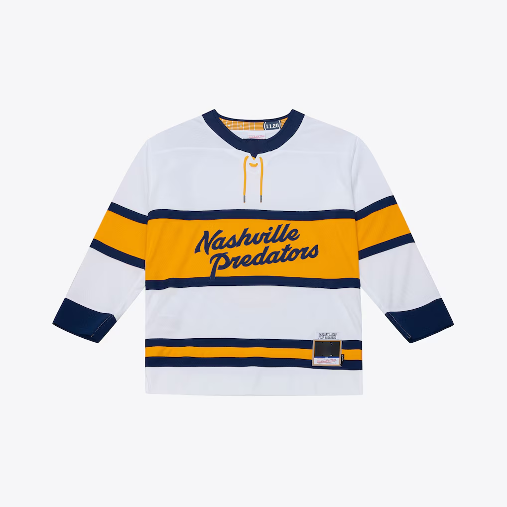 Qdoa N.Predators Filip Forsberg Mitchell & Ness White 2020 Power Play Jerseys