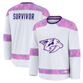 Qdoa N.Predators White Hockey Fights Cancer Survivor Practice Jerseys