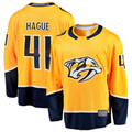 Qdoa N.Predators #41 Nicolas Hague Gold Home Breakaway Jerseys