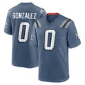 Qdoa NE.Patriots #0 Christian Gonzalez Player Storm Blue Rivalries Collection Game Stitched Jerseys