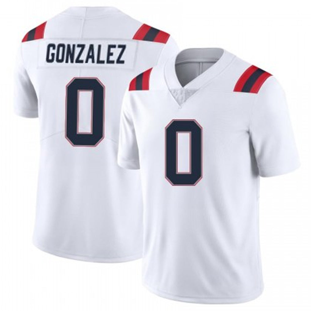 Qdoa NE.Patriots #0 Christian Gonzalez Player White Vapor Untouchable Home Game Stitched Jerseys