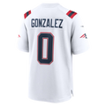 Qdoa NE.Patriots #0 Christian Gonzalez White Game Stitched Jerseys