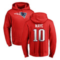 Qdoa NE.Patriots #10 Drake Maye Player Red LOGO Pullover Hoodies Home Game Stitched Jerseys