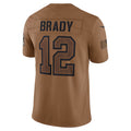 Qdoa NE.Patriots #12 Tom Brady Player Brown Salute To Service Limited Stitched Jerseys
