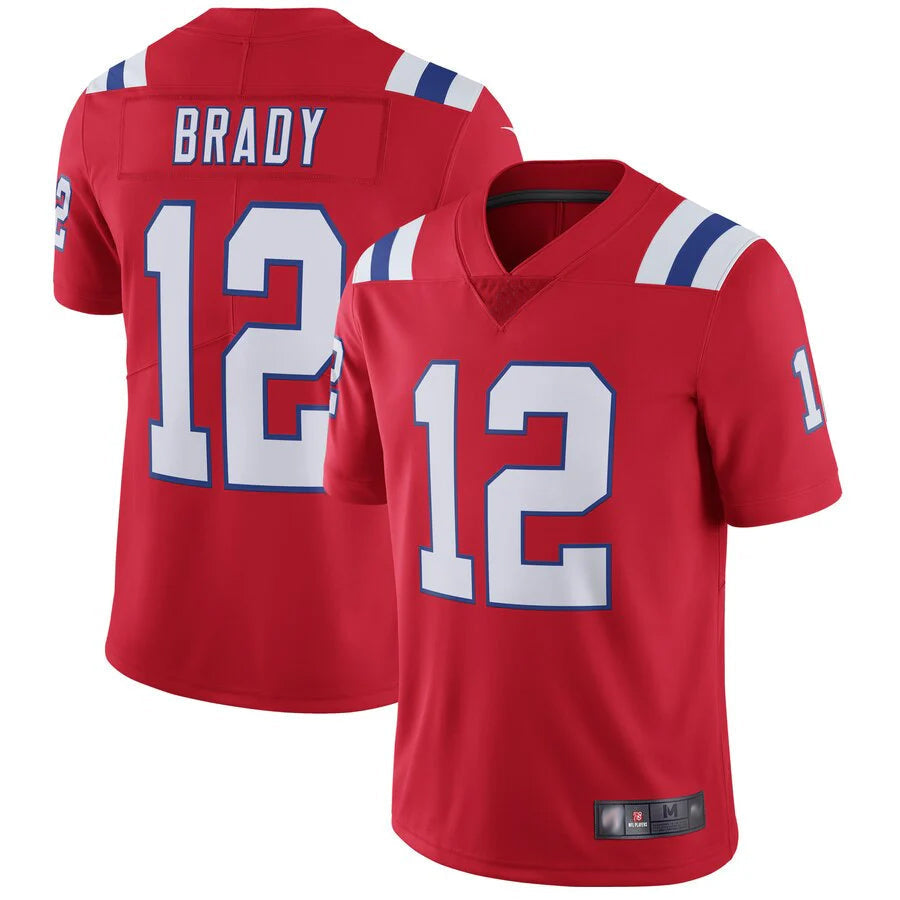 Qdoa NE.Patriots #12 Tom Brady Player Red Home Limited Stitched Jerseys