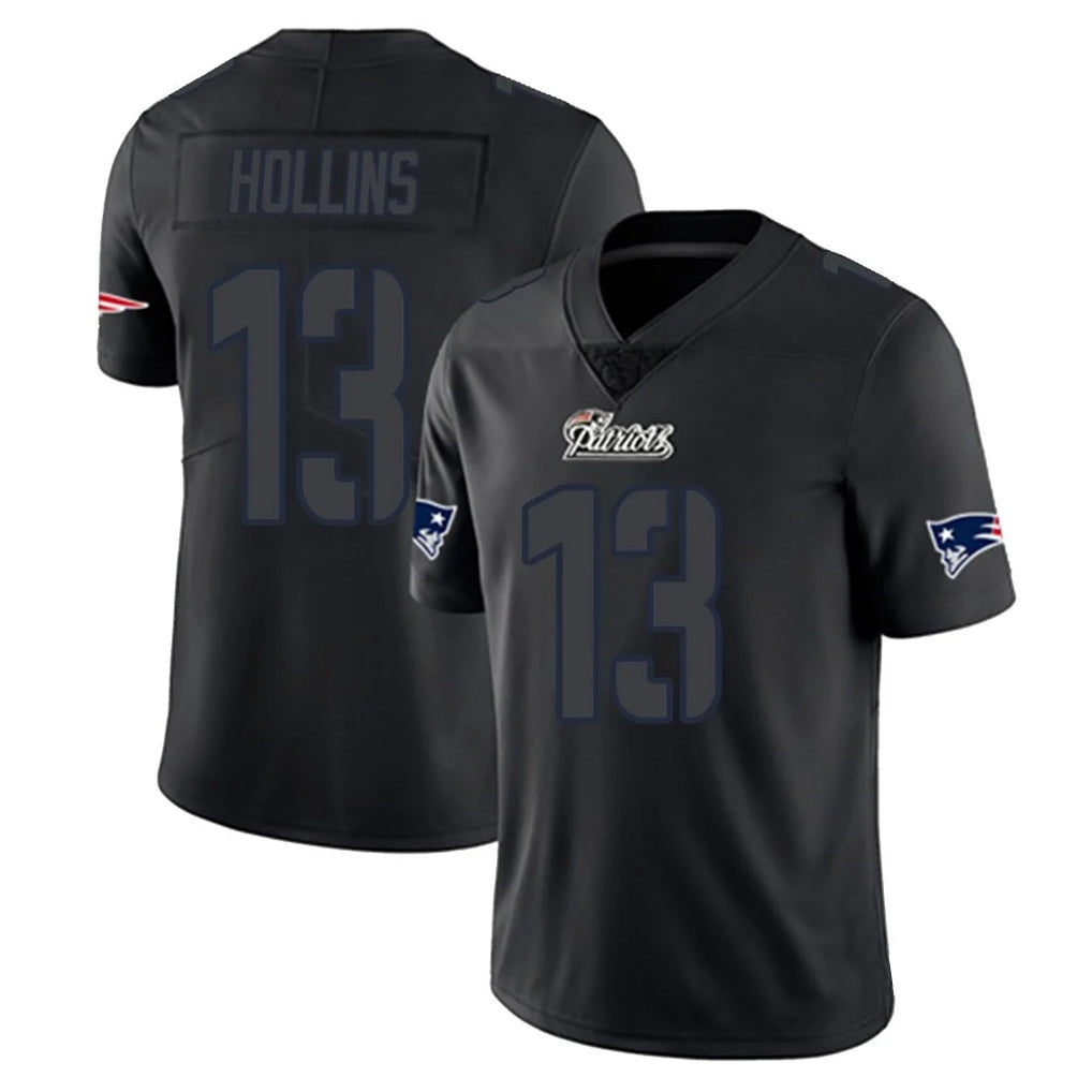 Qdoa NE.Patriots #13 Mack Hollins Player Black Impact LImited Home Game Stitched Jerseys