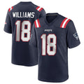 Qdoa NE.Patriots #18 Kyle Williams Player Navy Home Game Stitched Jerseys