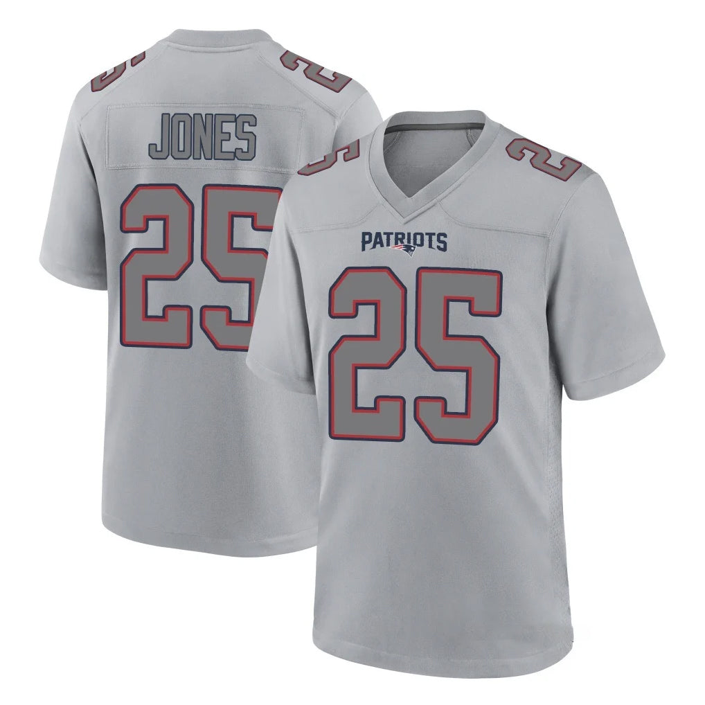 Qdoa NE.Patriots #25 Marcus Jones Player Gray Fashion Limited Home Game Stitched Jerseys
