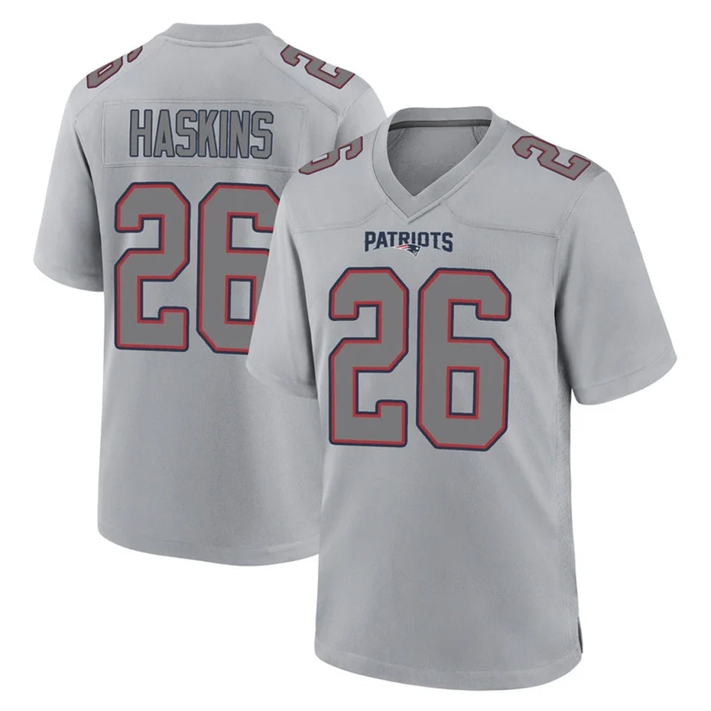 Qdoa NE.Patriots #26 Hassan Haskins Player Gray Fashion Limited Home Game Stitched Jerseys