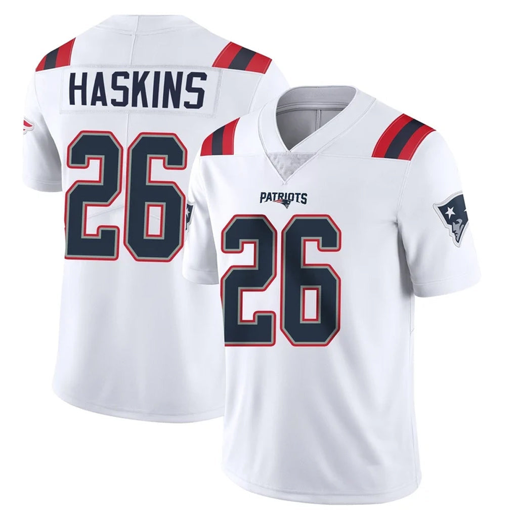 Qdoa NE.Patriots #26 Hassan Haskins Player White Vapor Untouchable Home Game Stitched Jerseys