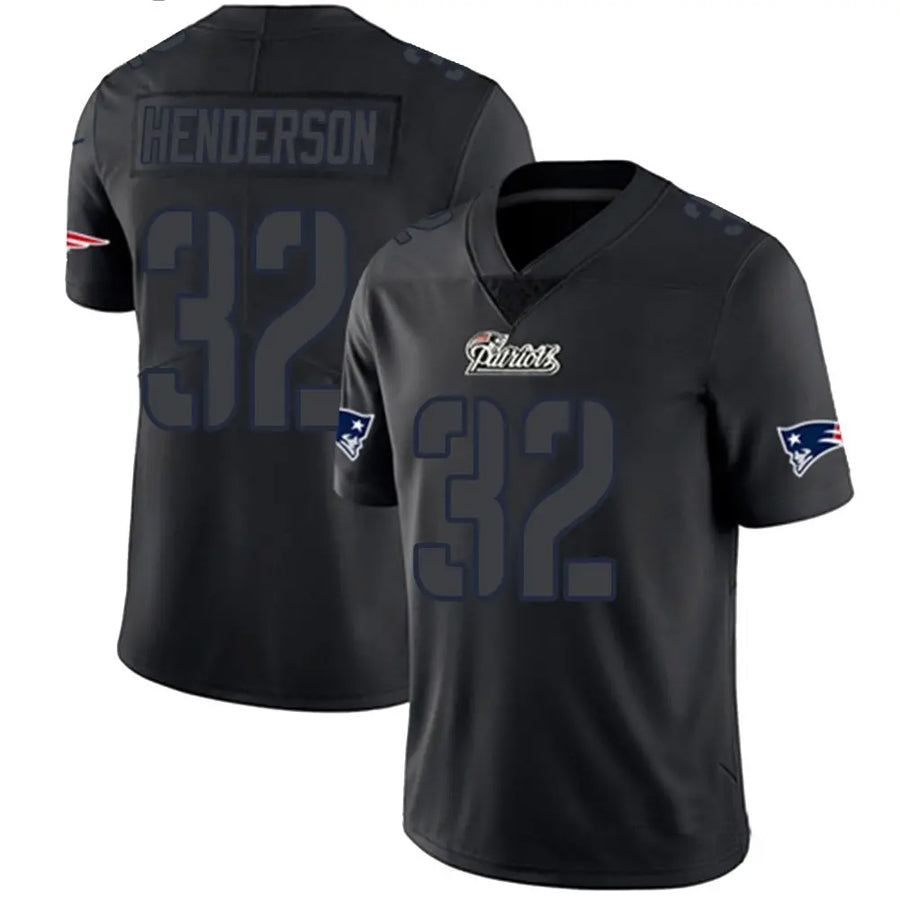 Qdoa NE.Patriots #32 TreVeyon Henderson Player Black Limited Impact Stitched Jerseys