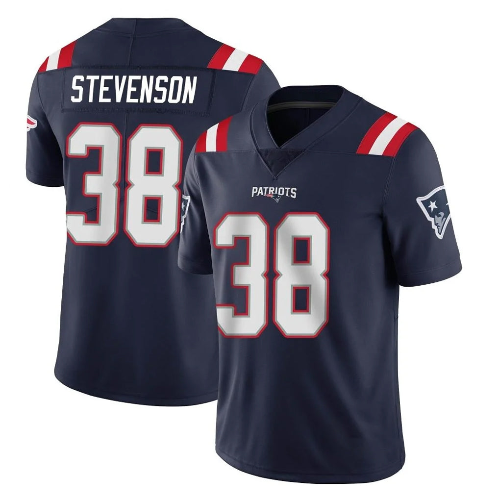 Qdoa NE.Patriots #38 Rhamondre Stevenson Player Navy Vapor Untouchable Home Game Stitched Jerseys