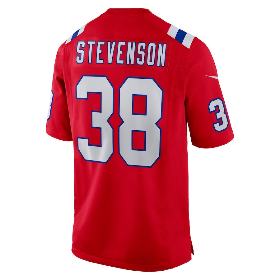 Qdoa NE.Patriots #38 Rhamondre Stevenson Player Red Home Game Stitched Jerseys