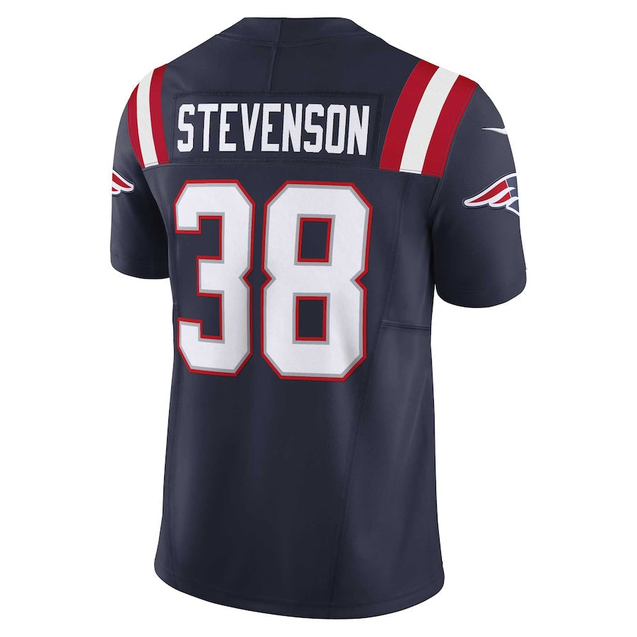 Qdoa NE.Patriots #38 Rhamondre Stevenson Player Vapor F.U.S.E. Limited Navy Stitched Jerseys